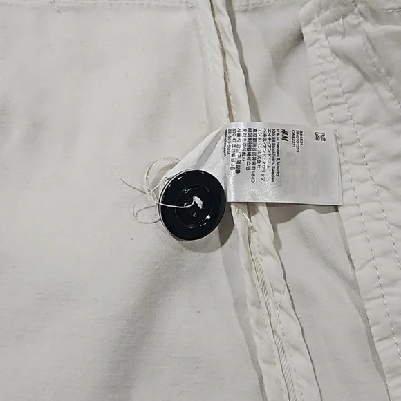 H&M White Cotton Pea Coat - Picture 6 of 6